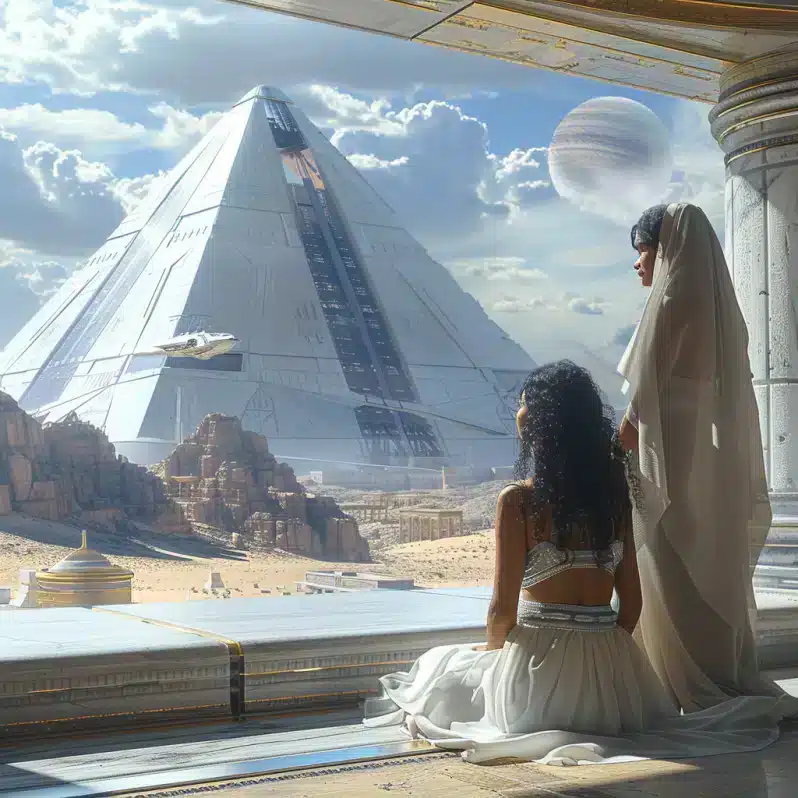 Egyptian mother and girl